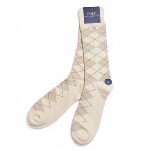 NWT Polo Ralph Lauren Men's Argyle Pattern Dress Socks 1 Pair Size XL